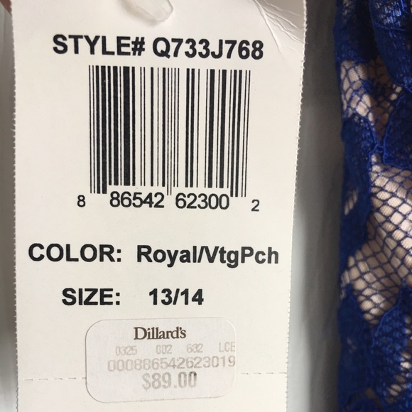 B darlin Dress Royal Blue Lace NWT - Picture 4 of 4